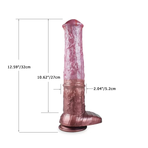 YOCY-FA2015 Large Animal Dildo Ferghana Horse Anal/Vagina Plug Huge Soft Silicone Penis With Sucker - Image 2