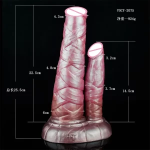 YOCY-FA2075 XXL Realistic Horse Double Dildo Silicone Fantasy Animal Penis With Sucker